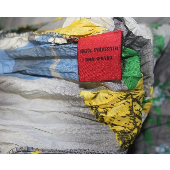 Joni B. Midi Skirt size XL Floral Crinkle Boho Roses - Picture 3 of 5